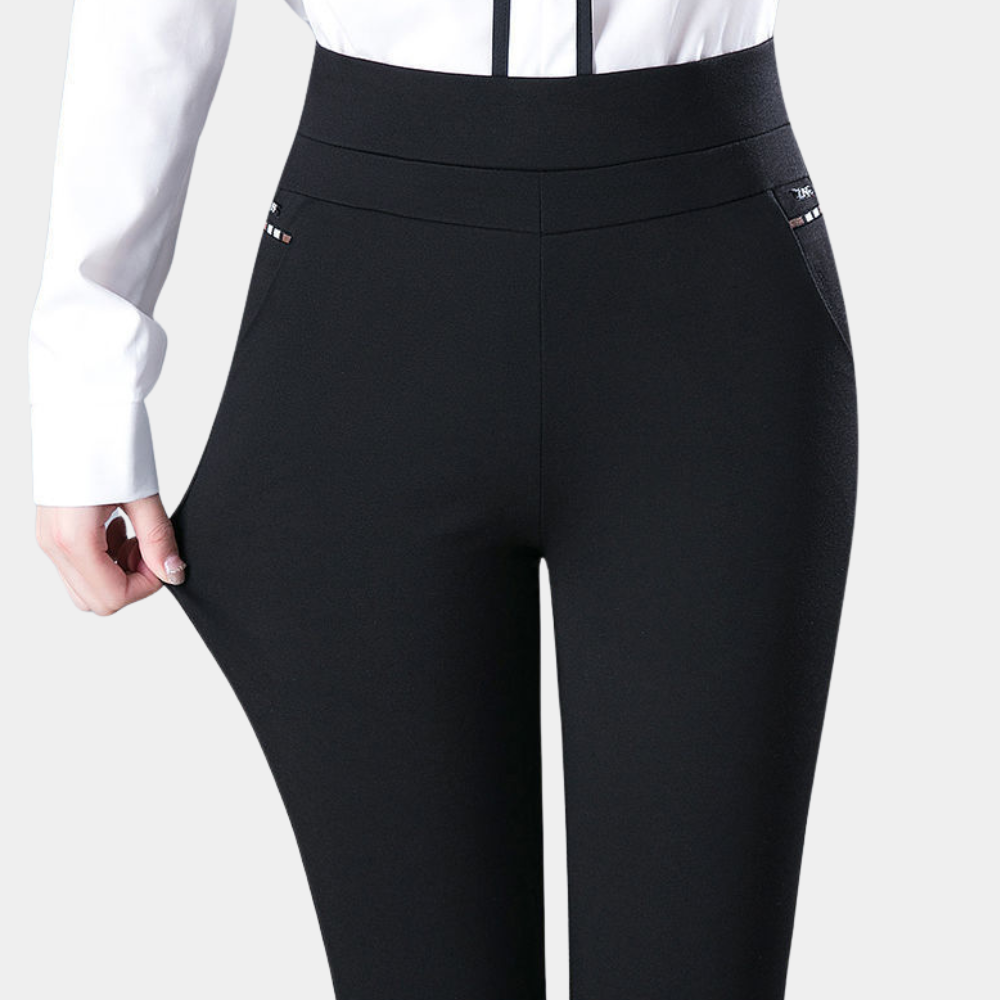 Van Dal | Dames Hoge Taille Stretch Pinstripe Broek