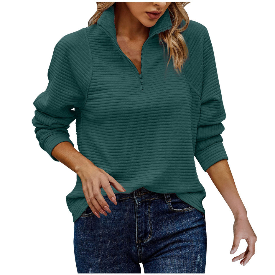 Van Dal | Dames Textured Quarter Zip Trui