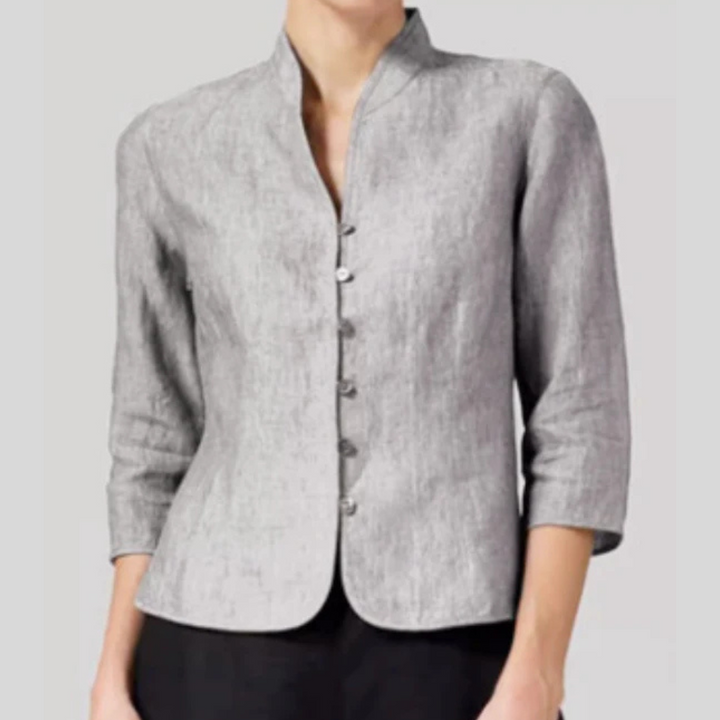 Dames Elegante Staande Kraag Blouse