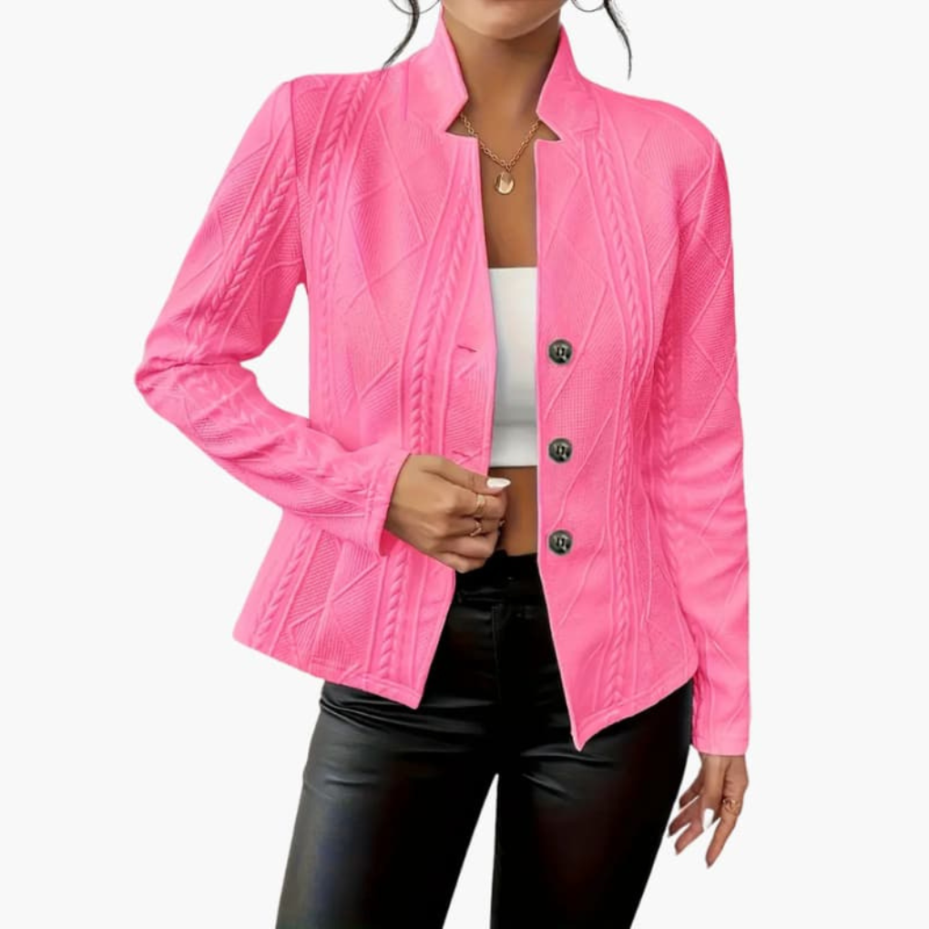 Van Dal | Textured Button-Front Blazer