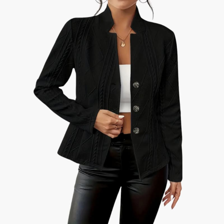 Van Dal | Textured Button-Front Blazer