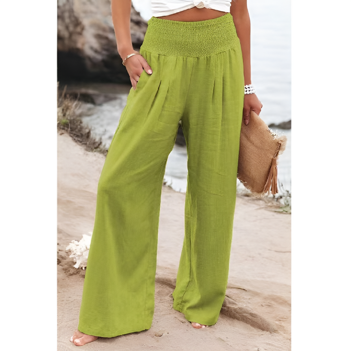 Van Dal | Relaxed Fit Smocked Waist Pants