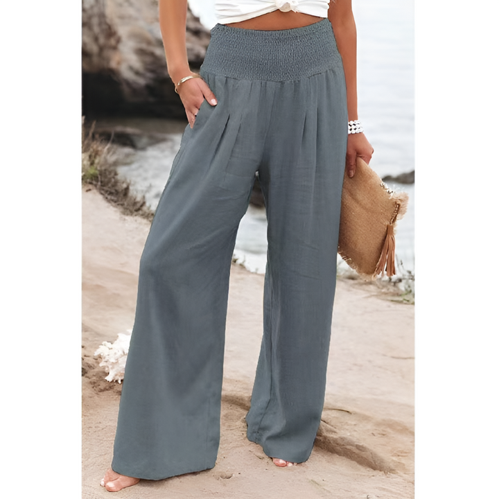 Van Dal | Relaxed Fit Smocked Waist Pants