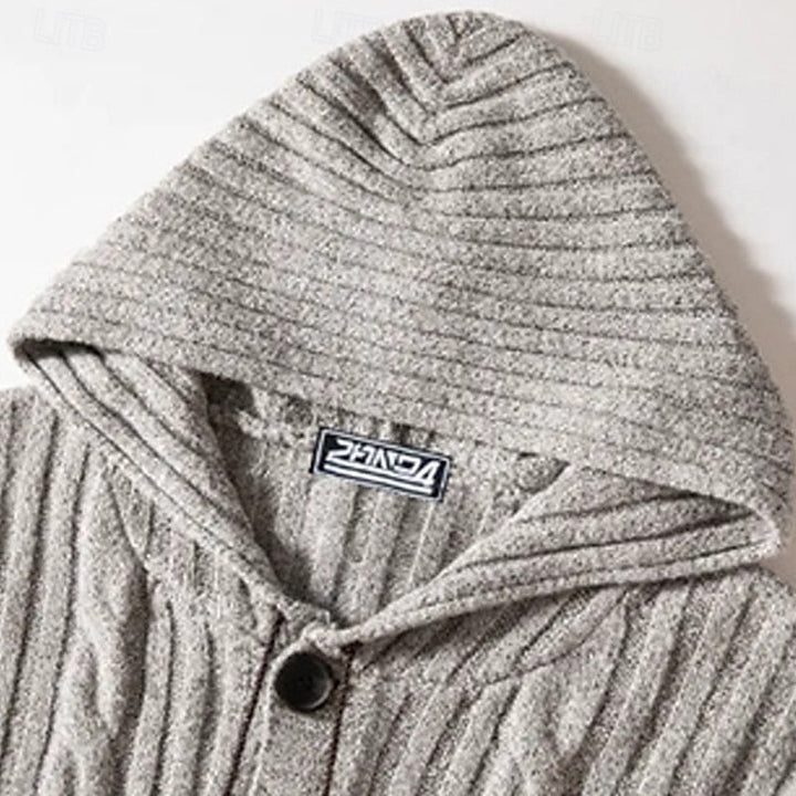 Graham | Kabelgebreide Hoodie Cardigan