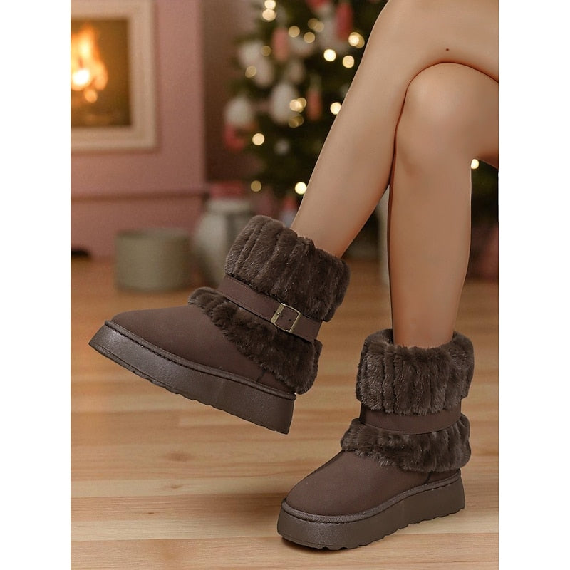 Cecily | Gezellige Sneeuwschoenen met Bontafwerking