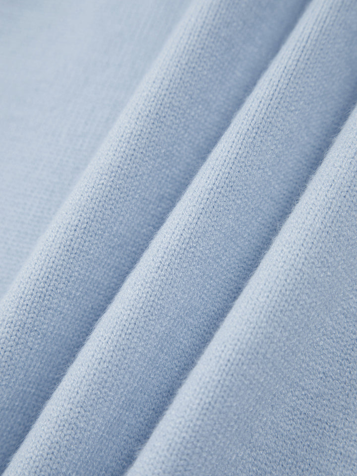 Dames Gebreide Pullover Trui met Ronde Hals en Rib Trim