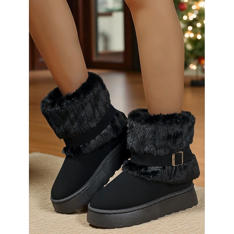 Cecily | Gezellige Sneeuwschoenen met Bontafwerking